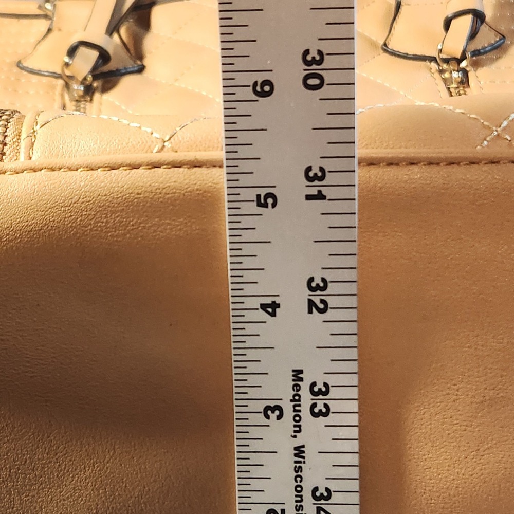 19V69 Italia‎ Versace Shoulder Bag Purse Beige Quilted Tassle Tote Satchel - Picture 12 of 13